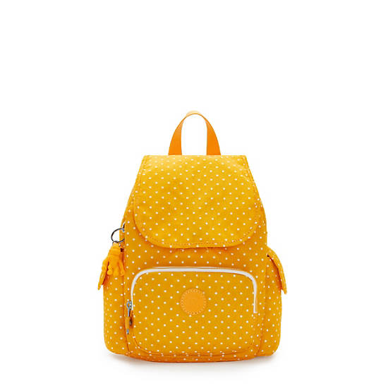 Kipling City Pack Mini Printed Hátizsák Sárga | HU 1495AH